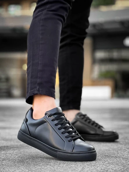 KB-BX1  Kuback Siyah Cilt Yüksek Siyah Taban Günlük Erkek Ayakkabı ürün görseli