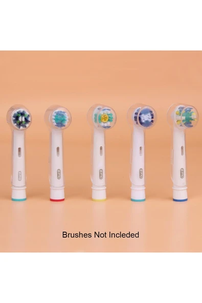 Orident Oral-b Uyumlu Şarjlı Diş Fırçası Ve Elektrikli Diş Fırçası Başlıkları Için Koruma Kapağı 6 Adet - Resim 3