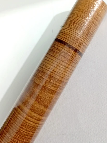 Yapışkanlı Asetat Kahverengi Çizgili Ahşap Desenli 45x200 cm - 1 Adet - 2