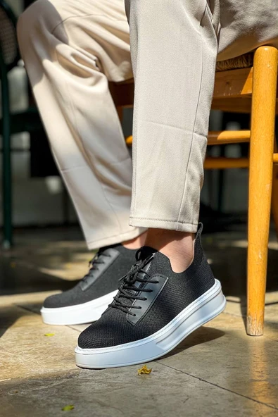 KB-116 Kuback Siyah Triko Bağcıklı  Günlük Erkek Ayakkabı ürün görseli