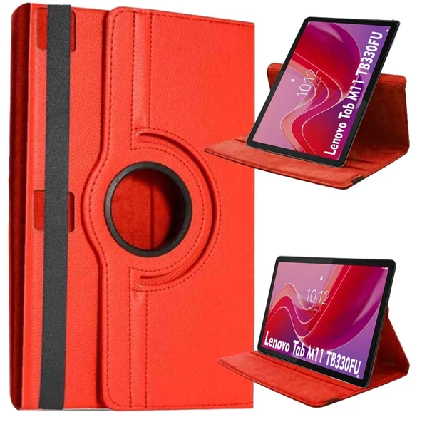 Lenovo Tab M11 TB330FU Uyumlu Döner Standlı Tablet Kılıfı - Resim 3