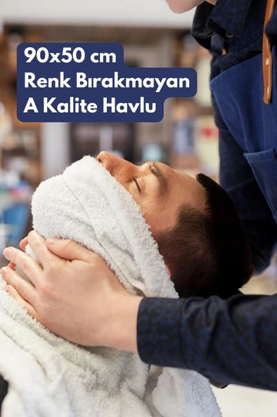 Kuaförler İçin Yüksek Emici A Kalite Baş Havlusu 90x50 cm Kırmızı - Resim 4