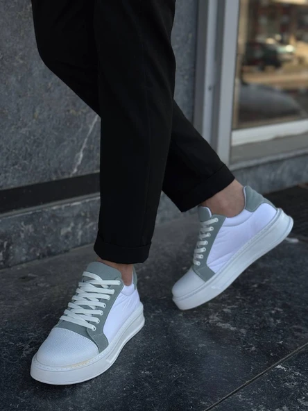 KB-X46 Kuback Beyaz Bebe Mavi Yüksek Beyaz Taban Günlük Spor Ayakkabı - Resim 2