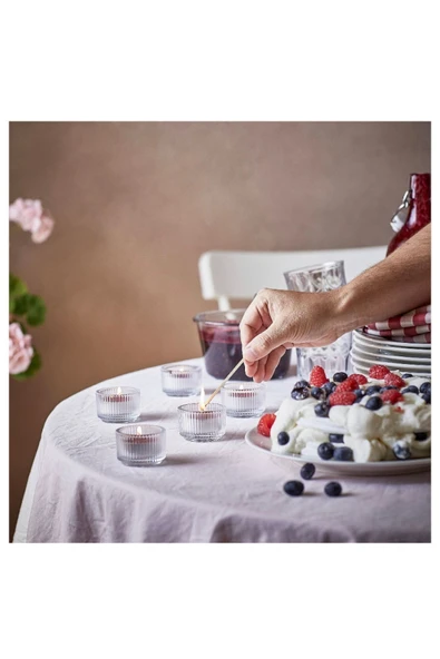 IKEA Störtskön Kırmızı 3.5 Saat Yabani Meyveler Kokulu Tealight Mum - 2