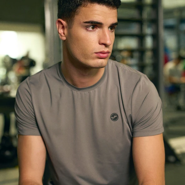 Joma Indoor Gym Short Sleeve T-shirt Gri - Resim 3