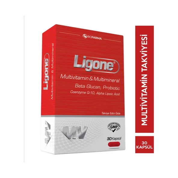 Ligone Multivitamin Multimineral Beta Glucan Probiotic 30 Kapsül - Resim 2