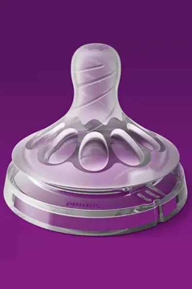 Philips Avent Scf043/27 Natural Ikili Biberon Emziği Iki Delikli 3 Ay+ Orta Akışlı - 5