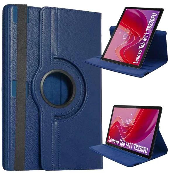 Lenovo Tab M11 TB330FU Uyumlu Döner Standlı Tablet Kılıfı - Resim 6