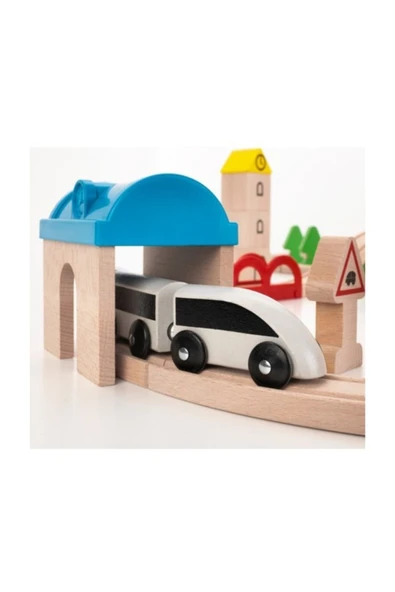 IKEA Lillabo Ahşap Oyuncak Tren Seti - 45 Parça - 4