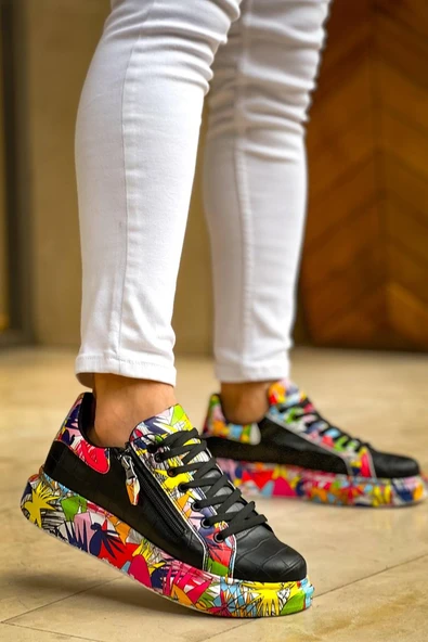 KB-02  Kuback Bağcıklı Crocodile Siyah Kırmızı Günlük Erkek Ayakkabı - Resim 4