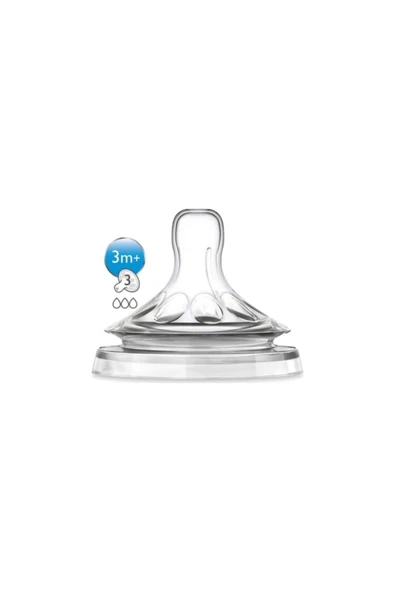 Philips Avent Natural 2'li Biberon Emziği 3 Ay+  3 Delik Scf653/27 - 2