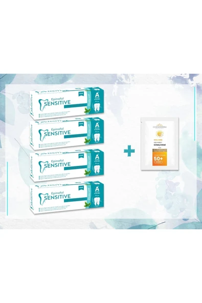 Epinafol Sensitive 4'lü Antitartar Cozmoderm Güneş Kremi Hediyeli