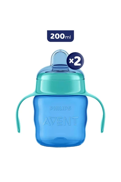 Philips Avent Eğitici Damlatmaz Bardak Erkek 6m+ 200 Ml X 2 - 1