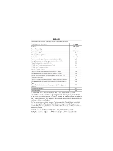 Regal Km 90221 9 kg A+ Isı Pompalı Kurutma Makinesi - 3