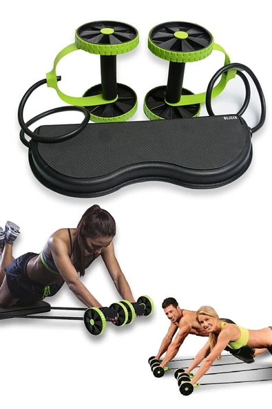 Çok Fonksiyonlu Karın ve Vücut Egzersiz Aleti Tekerlekli Spor Aparatı, Ev ve Salon Kullanımı - 2