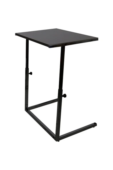 Yükseklik Ayarlı Çok Amaçlı Zigon Fonksiyonel Laptop Sehpası - Siyah - Resim 4