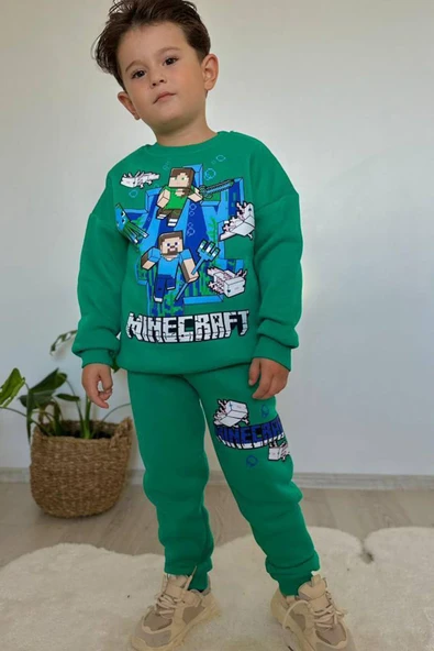 Mine Craft Baskılı Alt Üst Erkek Çocuk 2li Takım - Resim 2
