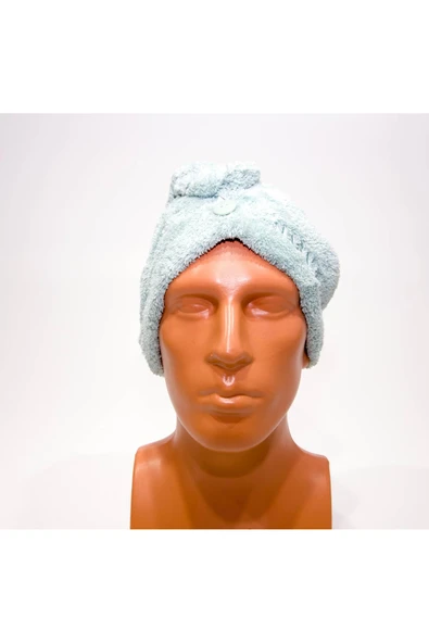 Decathlon Mikrofiber Saç - Baş Havlusu - Su Yeşili Nabaiji Meridyendukkan - Resim 4