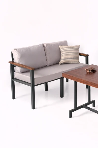 NEOKAS Bahce Mobilyası, Modern Balkon Mobilyası, Kafe Oturma Takımı, Teras Koltugu, 1+1+2+M - Resim 4