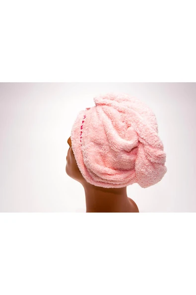 Decathlon Mikrofiber Saç - Baş Havlusu - Açık Pembe Nabaiji Meridyendukkan - Resim 4