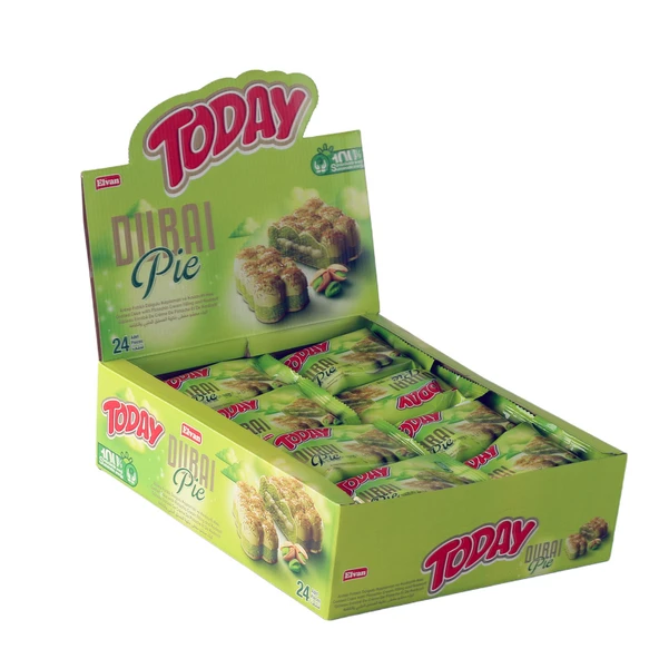 Today Dubai Pie Antep Fıstıklı Kadayıflı Kek 40 Gr. 24 Adet (1 Kutu) - Resim 4