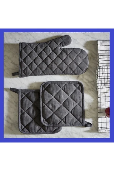 IKEA Fırın Eldiveni Ve Tutacak Takımı Gri Renk - Resim 6