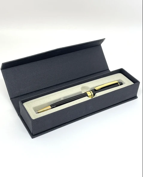 Goldline Serisi Premium İmza Kalemi - Siyah & Altın Detaylı ürün görseli