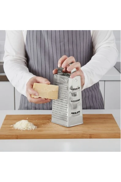 IKEA Paslanmaz Çelik Rende+ Pabjuda 2’li çelik çırpıcı+ Vardagen Paslanmaz Çelik Sebze Soyacağı - 5