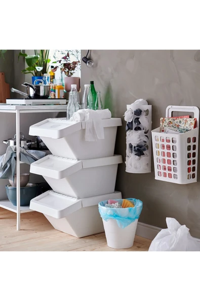 IKEA Variera Plastik Po?et Kabı Düzenliyicisi Beyaz  45 Cm - 3