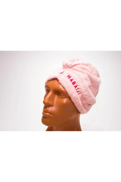 Decathlon Mikrofiber Saç - Baş Havlusu - Açık Pembe Nabaiji Meridyendukkan - Resim 3