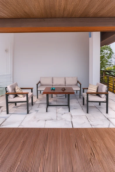 NEOKAS Bahce Mobilyası, Modern Balkon Mobilyası, Kafe Oturma Takımı, Teras Koltugu, 1+1+3+M - Resim 2