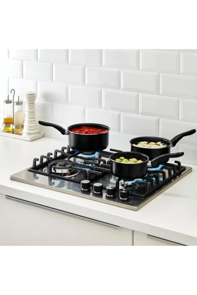 IKEA Sos Tenceresi Teflon Sütlük Tava Çırpıcı Set 5 Parça - Resim 3