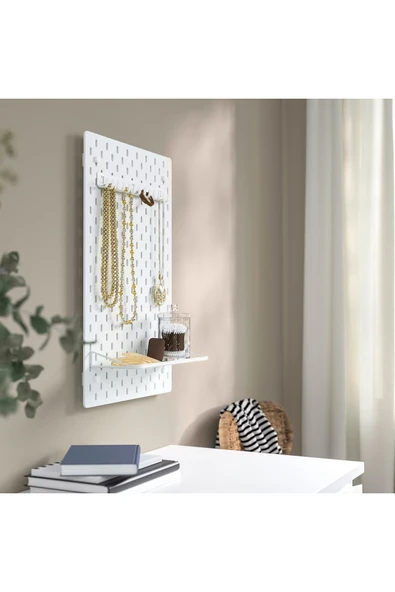 IKEA SKÅDIS Vitrin rafı, beyaz impala ticaret - 3