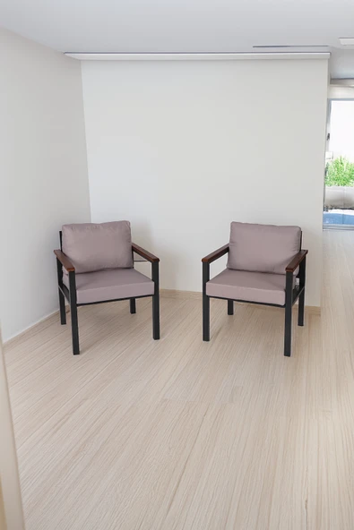 NEOKAS Bahce Mobilyası, Modern Balkon Mobilyası, Kafe Oturma Takımı, Teras Koltugu, 2 tekli Koltuk ürün görseli