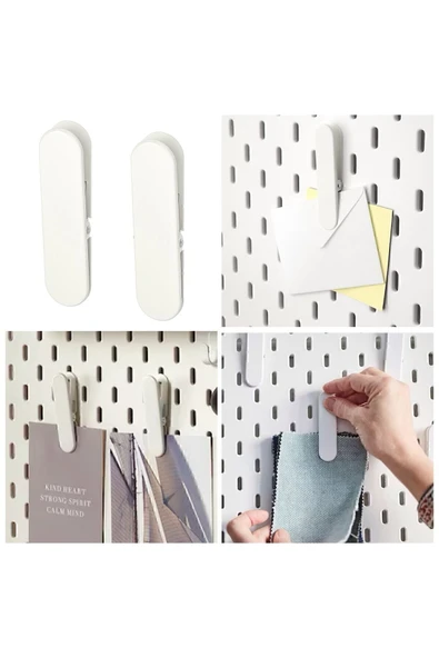 IKEA Skadıs 2 Adet Çok Amaçlı Pano Parçası 8 Cm Kıskaç Ataş - 1