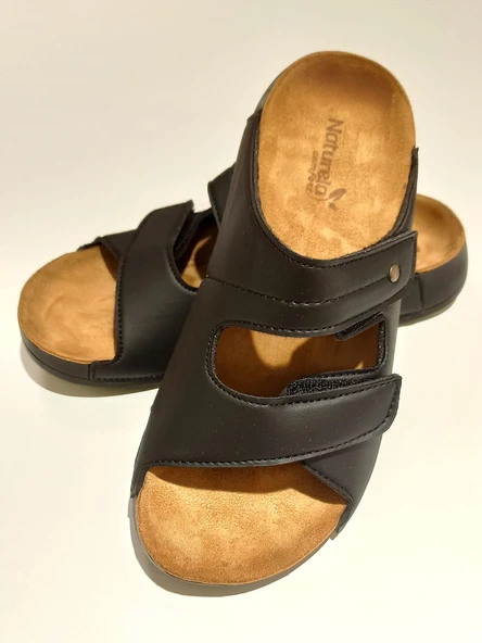 Monalisa Home Lüks Çıtçıtlı Yumuşak Taban Siyah 38 Numara Terlik ürün görseli