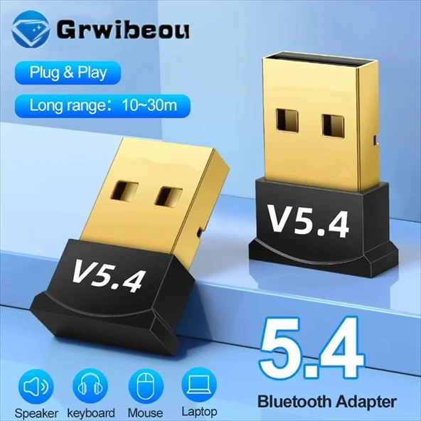 USB Bluetooth Dongle Pc Laptop Kablosuz Bluetooth 5.4 Adaptör V5.4 Bluetooth Aparatı - 8