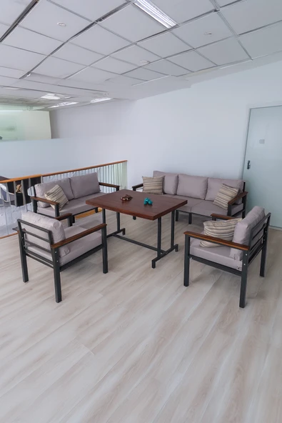 NEOKAS Bahce Mobilyası, Modern Balkon Mobilyası, Kafe Oturma Takımı, Teras Koltugu, 1+1+2+3+M - Resim 2