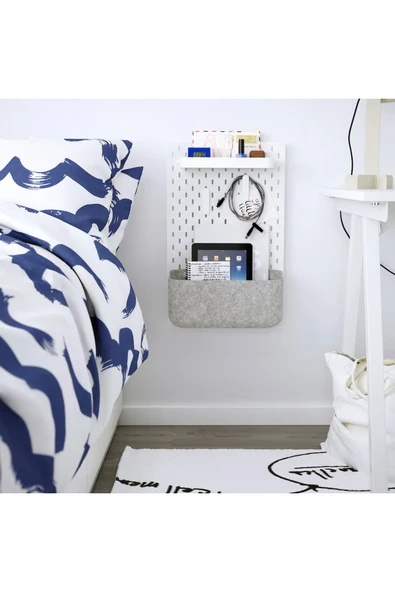 IKEA SKADIS Depolama sepeti, ımpala tıcaret ,gri - Resim 2