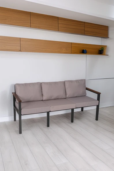 NEOKAS Bahce Mobilyası, Modern Balkon Mobilyası, Kafe Oturma Takımı, Teras Koltugu, 1 üçlü Koltuk ürün görseli