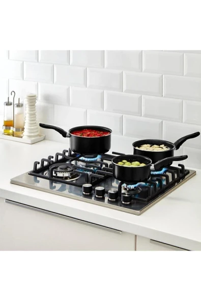 IKEA Kavalkad Sos Tenceresi 3 Parça Teflon Sütlük Tava - Resim 2