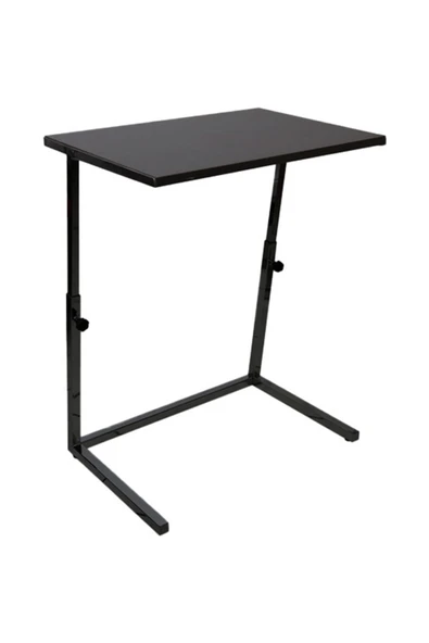 Yükseklik Ayarlı Çok Amaçlı Zigon Fonksiyonel Laptop Sehpası - Siyah - Resim 5