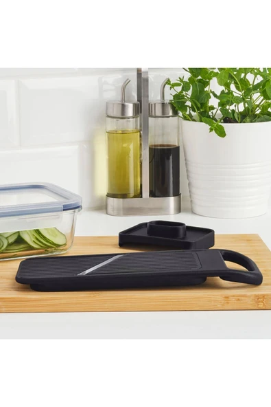 IKEA Saplı Dilimleme Aparatı İkea Siyah Dilimleyici 3 Ölçülü Paslanmaz Çelik Bıçaklı Rende ürün görseli 1