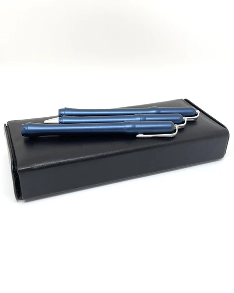 Mavi Ergonomik Tasarımlı 3 lü Kalem Seti - 1
