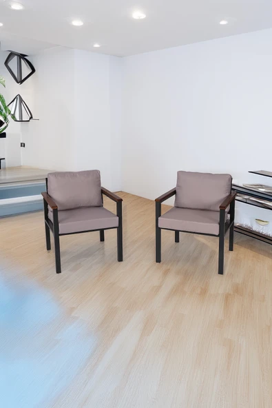 NEOKAS Bahce Mobilyası, Modern Balkon Mobilyası, Kafe Oturma Takımı, Teras Koltugu, 2 tekli Koltuk - Resim 2