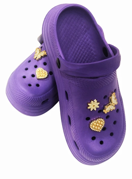 Monalisa Home Lüks Gösterişli Yüksek Taban Mor 40 Numara Terlik