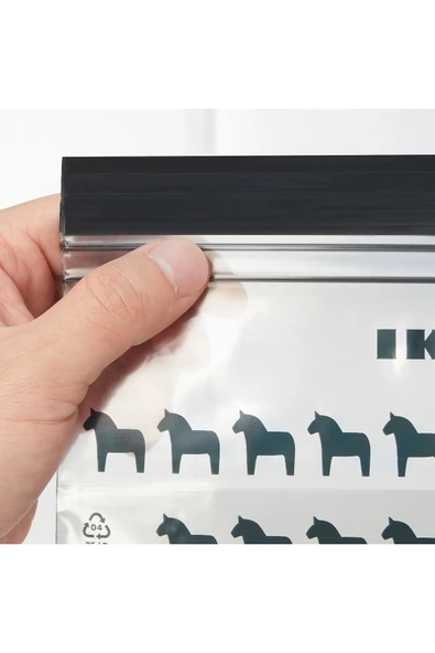 IKEA Istad Kilitlenebilir Buzdolabı Poşeti, Siyah-desenli, 0,3 Lt, 25 Adet 90540669 - 2