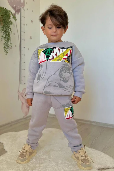 Çizgi film Baskılı Alt Üst Erkek Çocuk 2li Takım - 2