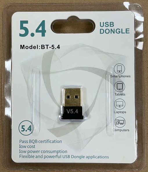 USB Bluetooth Dongle Pc Laptop Kablosuz Bluetooth 5.4 Adaptör V5.4 Bluetooth Aparatı - 2
