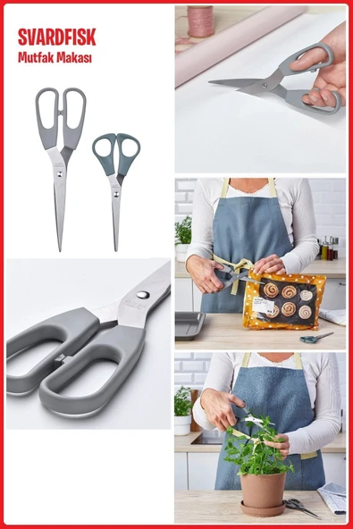 IKEA Çok Amaçlı 2'li Mutfak Makası, 15 cm & 21 cm ürün görseli